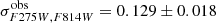 $ \sigma^{\mathrm{obs}}_{F275W,F814W}=0.129 \pm 0.018 $