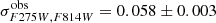 $ \sigma^{\mathrm{obs}}_{F275W,F814W}=0.058\pm 0.003 $