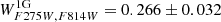$ W^{\mathrm{1G}}_{F275W,F814W}=0.266\pm0.032 $