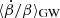 $ \langle\dot{\beta}/\beta\rangle_{\mathrm{GW}} $