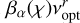 ${\beta _\alpha }(\chi )v_{{\rm{opt}}}^r$