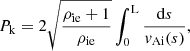 $$ \begin{aligned} P_{\rm k}=2\sqrt{\frac{\rho _{\rm ie}+1}{\rho _{\rm ie}}}\int ^\mathrm{L}_{0} \frac{\mathrm{d}s}{v_{\rm Ai}(s)}, \end{aligned} $$