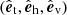 $ (\hat{{\boldsymbol{e}}}_{\mathrm{t}}, \hat{{\boldsymbol{e}}}_{\mathrm{h}}, \hat{{\boldsymbol{e}}}_{\mathrm{v}}) $