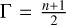 ${\rm{\Gamma }} = {{n + 1} \over 2}$