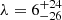 $ \lambda =6^{+24}_{-26} $