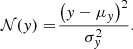 $$ \begin{aligned}&\mathcal{N}(y) = \! \frac{\left(y-\mu _y\right)^2}{\sigma _y^2}. \end{aligned} $$