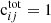 $ \mathrm{c}_{ij}^{\mathrm{tot}}=1 $