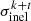 $ \sigma_{\mathrm{inel}}^{k+t} $