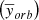 $ \left(\overline{y}_{orb}\right) $