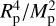 $\[R_{\mathrm{p}}^4 / M_{\mathrm{p}}^2\]$