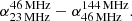 $$ \begin{aligned} \alpha _{23\,\mathrm{MHz} }^{46\,\mathrm{MHz} }-\alpha _{46\,\mathrm{MHz} }^{144\,\mathrm{MHz} }. \end{aligned} $$