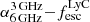 $ \alpha^{\mathrm{3\,GHz}}_{\mathrm{6\,GHz}}{-}f_{\mathrm{esc}}^{\mathrm{LyC}} $