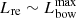 $ L_{\mathrm{re}} \sim L_{\mathrm{bow}}^{\mathrm{max}} $