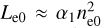 ${L_{{\rm{e}}0}} \approx {\alpha _1}n_{{\rm{e}}0}^2$