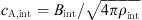 $ c_{\mathrm{A,int}}=B_{\mathrm{int}}/\sqrt{4\pi \rho_{\mathrm{int}}} $