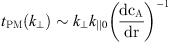 $$ \begin{aligned} t_{\rm PM}(k_\perp ) \sim \frac{k_\perp }{k_{||0}} \left( \frac{\mathrm{d}c_{\rm A}}{\mathrm{d}r} \right)^{-1}, \end{aligned} $$
