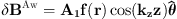 $$ \begin{aligned} \delta \boldsymbol{B}^{\mathrm{Aw}} = A_1 f(r) \cos (k_z z) \hat{\boldsymbol{\theta }}, \end{aligned} $$