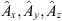 $ \hat{A}_x,\hat{A}_{\mathit{y}},\hat{A}_z $