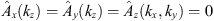 $ \hat{A}_x(k_z)=\hat{A}_{\mathit{y}}(k_z)=\hat{A}_z(k_x,k_{\mathit{y}})=0 $