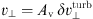 $ \boldsymbol{v}_\perp={A_{\rm v}} \, \delta \boldsymbol{v}_\perp^{{\rm turb}} $