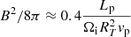 $ E_{\rm m} \propto {v}_{\rm p}^2/\eta $