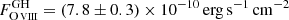 $ F_{\mathrm{O}\,\textsc{viii}}^{\mathrm{GH}} = (7.8 \pm 0.3) \times 10^{-10}\rm \, erg\, s^{-1}\, cm^{-2} $