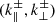 $ (k_{\|}^{\pm},k_{\perp}^{\pm}) $