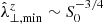 $ \hat{\lambda}_{\perp,\mathrm{min}}^z\sim S_0^{-3/4} $