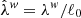 $ \hat{\lambda}^w=\lambda^w/\ell_0 $