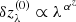 $ \delta z_{\lambda}^{(0)}\propto \lambda^{\,\alpha^{z}} $