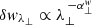 $ \delta w_{\lambda_\perp}\propto \lambda_{\perp}^{\,-\alpha_{\perp}^{w}} $