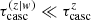$ \tau_{\mathrm{casc}}^{(z|w)}\ll\tau_{\mathrm{casc}}^{z} $
