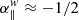 $ \alpha_{\|}^{w}\approx-1/2 $