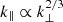 $ k_\|\propto k_{\perp}^{2/3} $