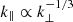 $ k_\|\propto k_{\perp}^{-1/3} $
