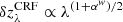 $ \delta z_{\lambda}^{\mathrm{CRF}}\propto \lambda^{(1+\alpha^w)/2} $