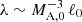$ \lambda\sim M_{\mathrm{A,0}}^{-3}\,\ell_0 $