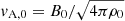 $ v_{\mathrm{A,0}}=B_0/\sqrt{4\pi\rho_0} $
