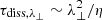 $ \tau_{\mathrm{diss},\lambda_\perp}\sim\lambda_{\perp}^{2}/\eta $