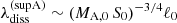 $ \lambda_{\mathrm{diss}}^{\mathrm{(supA)}}\sim(M_{\mathrm{A,0}}\,S_0)^{-3/4}\ell_0 $