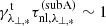 $ \gamma_{\lambda_{\perp,*}}^{\mathrm{t}}\tau_\mathrm{nl,\lambda_{\perp,*}}^{\mathrm{(subA)}}\sim 1 $