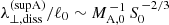 $ \lambda_{\mathrm{\perp,diss}}^{\mathrm{(supA)}}/\ell_0\sim M_{\mathrm{A,0}}^{\,-1}\,S_0^{\,-2/3} $