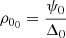 $$ \begin{aligned} \rho _{0_0}=\dfrac{\psi _0}{\Delta _0} \end{aligned} $$