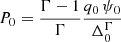 $$ \begin{aligned} P_0=\dfrac{\Gamma -1}{\Gamma } \dfrac{q_0 \, \psi _0}{\Delta _0^{\Gamma }} \end{aligned} $$