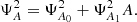 $$ \begin{aligned} \Psi ^2_A=\Psi ^2_{A_0}+\Psi ^2_{A_1} A. \end{aligned} $$