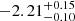 $ -2.21^{+0.15}_{-0.10} $