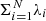 $ \Sigma_{i=1}^{N} \lambda_i $