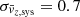 $ \sigma_{\bar{v}_{z,\mathrm{sys}}}=0.7 $
