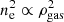 $ n_{\rm e}^2 \propto \rho_{\rm gas}^2 $