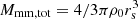 $ M_{\rm mm, tot} = 4/3 \pi \rho_0 r_{\rm s}^3 $